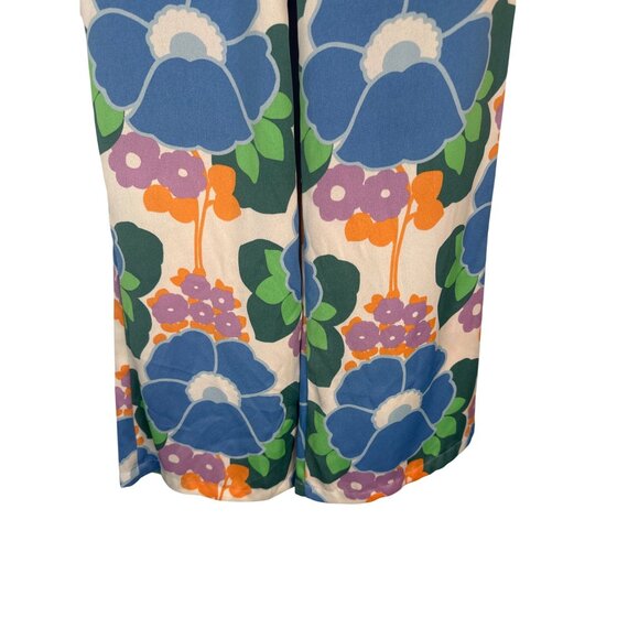 2/$30 Zara XS Wide-Leg Floral Print Pants Elastic Waist - Picture 5 of 14